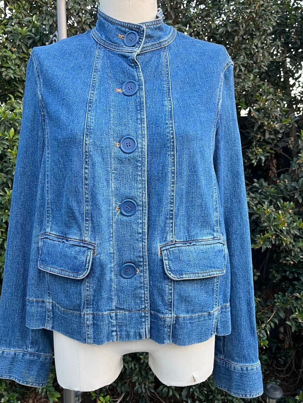 Jones New York Denim Stretch Blue Jean Jacket Medium Women’s